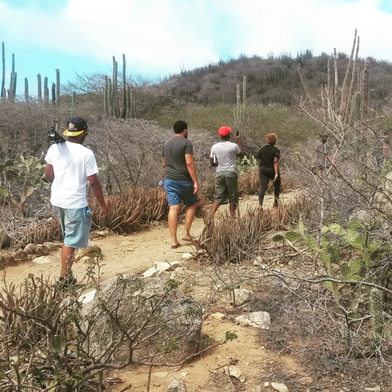 Manuel Mathieu, Alex Kelly, Leasho Johnson and Jodi Minnis in Arikok National Park. Photo by Natalie McGuire.