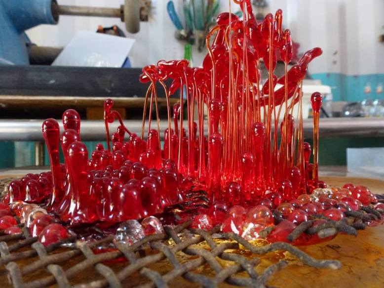 Detail of Diego Espinosa ‘Glass Chimes / Blood Crimes’. Photo by Annalee Davis.