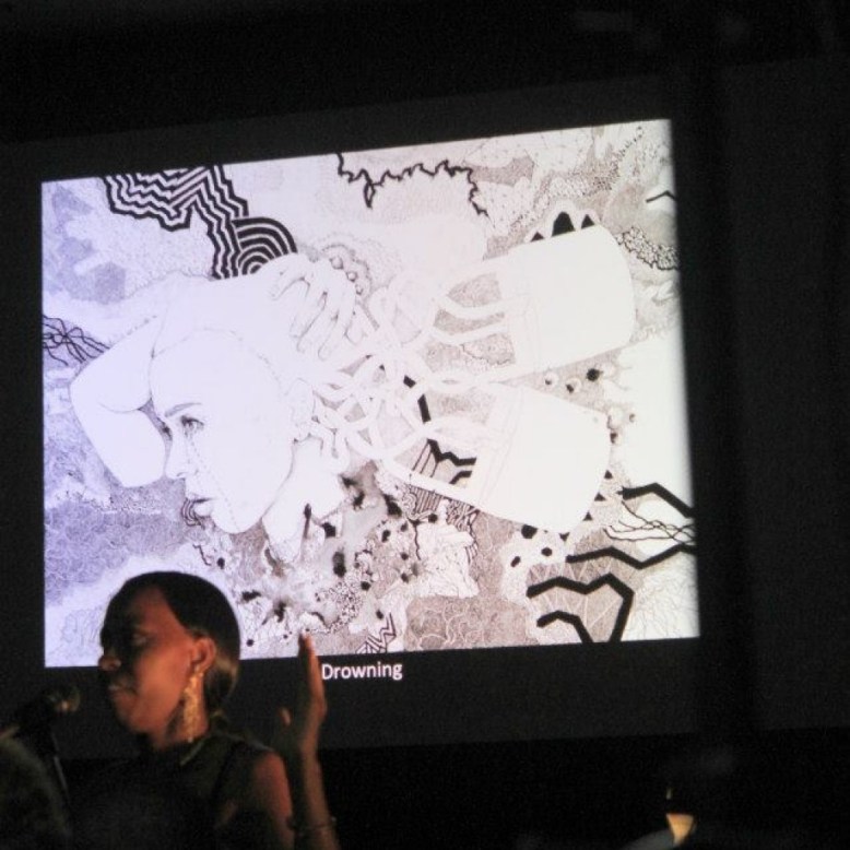 Simone Asia delivering her presentation. Photo by Avantia Damberg