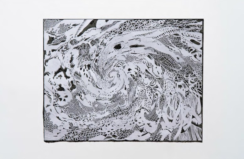 Frances Gallardo, Cynthia, 19.5 in x 25.5 in, cut paper, collage, 2012.